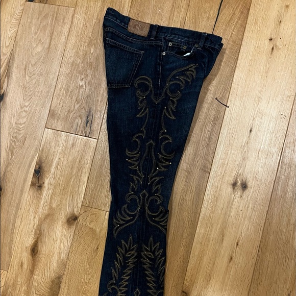 Lauren Jeans Co Premium Gold Studded Western Jeans - Picture 3 of 4